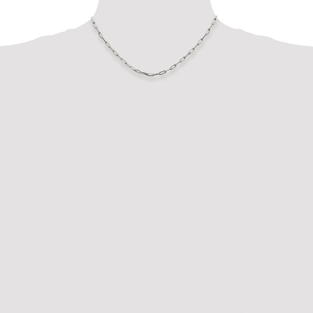 Sterlingsilber Rhodiniert 3.25mm Länglich Offen Glieder Kette