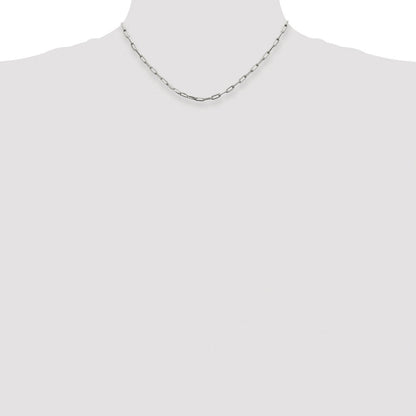 Sterlingsilber Rhodiniert 3.25mm Länglich Offen Glieder Kette