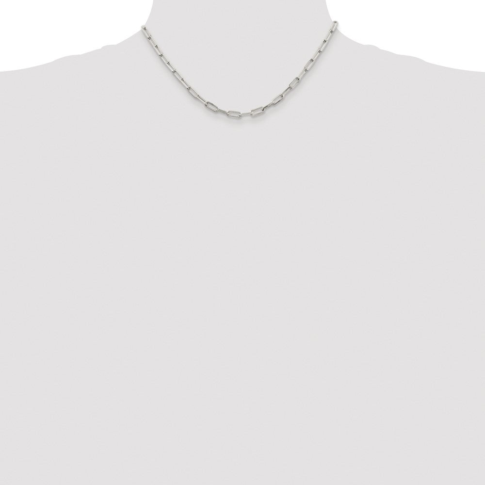 Sterlingsilber Rhodiniert 4.25mm Länglich Offen Glieder Kette