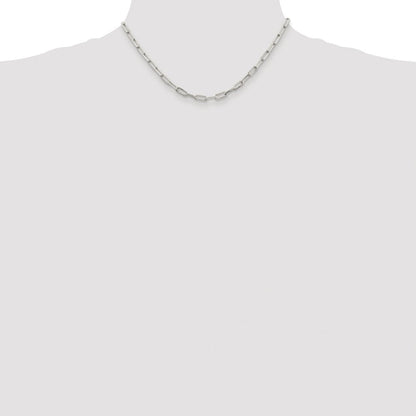 Sterlingsilber Rhodiniert 4.25mm Länglich Offen Glieder Kette