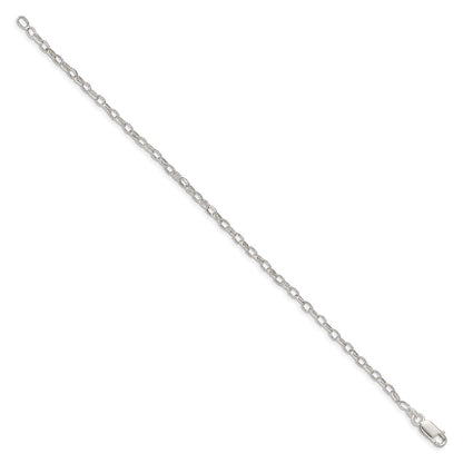 Sterlingsilber 3mm Fantasie Gemustert Erbs Gliederarmband