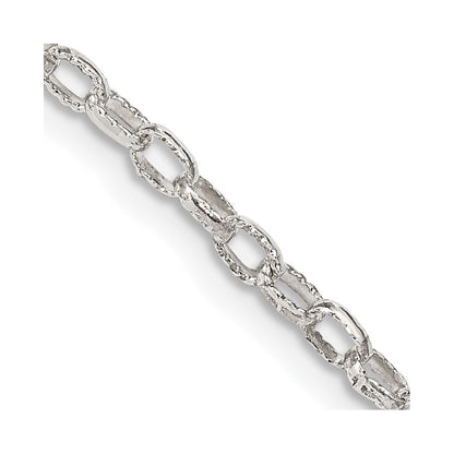 Sterlingsilber 3mm Fantasie Gemustert Erbs Halskette