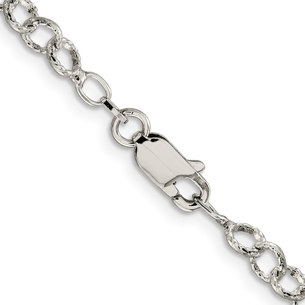 Sterlingsilber 4.55mm Fantasie Gemustert Erbs Halskette