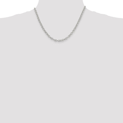 Sterlingsilber 4.55mm Fantasie Gemustert Erbs Halskette