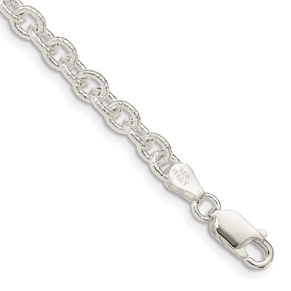 Sterlingsilber 4.55mm Fantasie Gemustert Erbs Gliederarmband