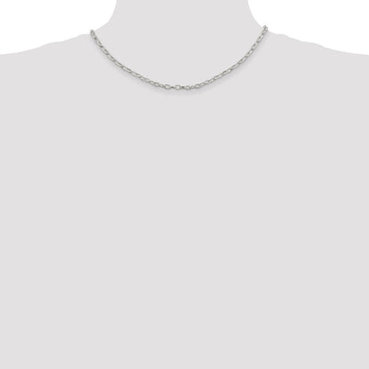 Sterlingsilber 3.75mm Fantasie Gemustert Erbs Halskette