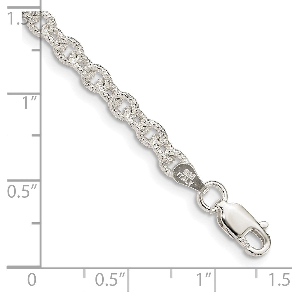Sterlingsilber 3.75mm Fantasie Erbs Gliederarmband