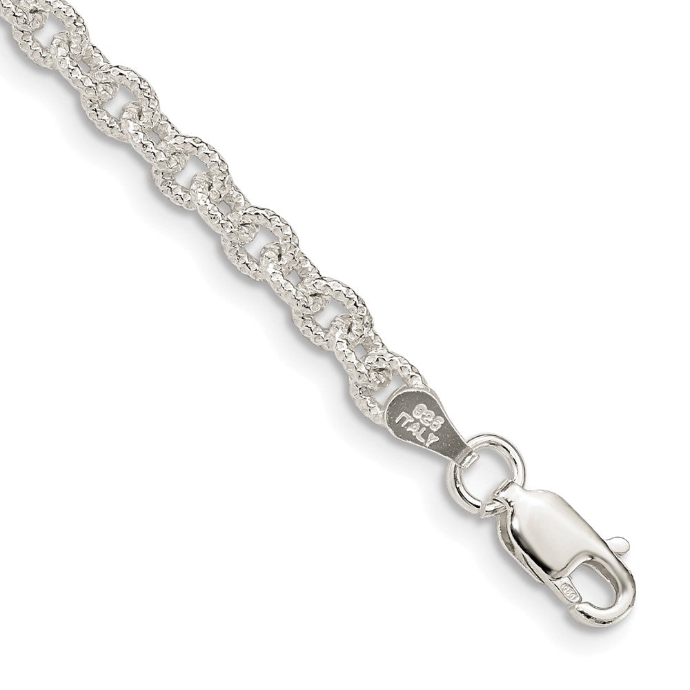 Sterlingsilber 3.75mm Fantasie Erbs Gliederarmband