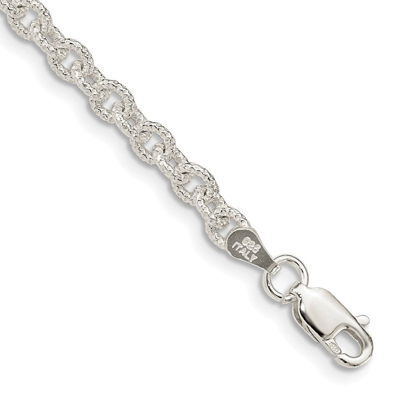 Sterlingsilber 3.75mm Fantasie Erbs Gliederarmband
