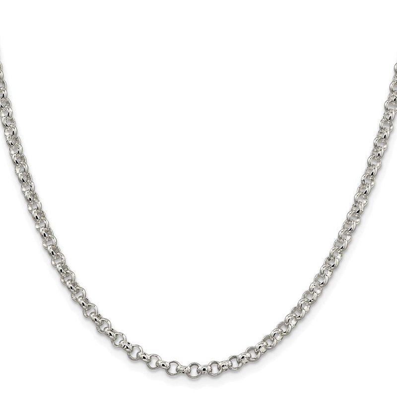 Sterlingsilber Rhodiniert 4mm Erbs Kette