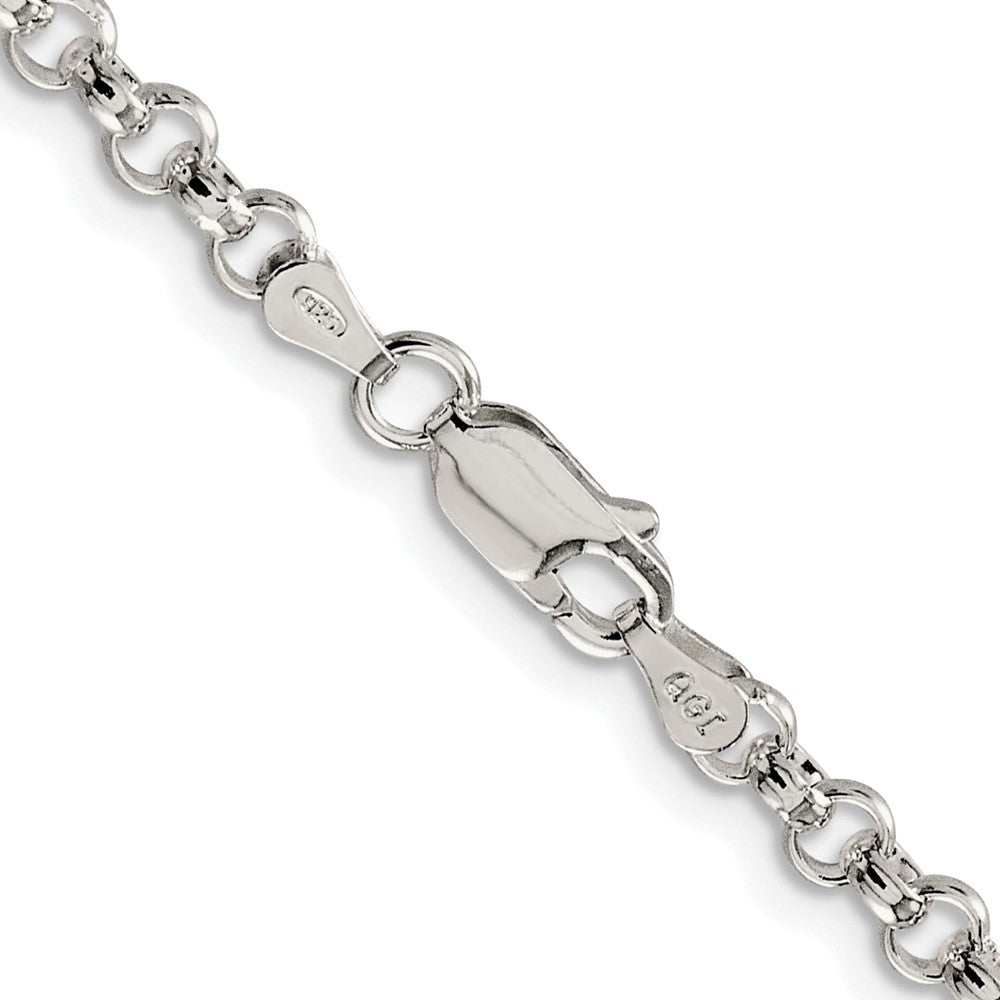 Sterlingsilber Rhodiniert 4mm Erbs Kette