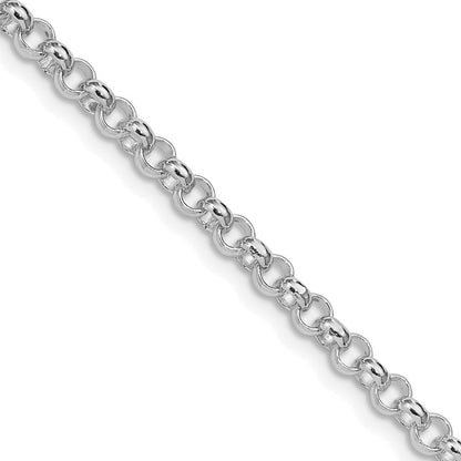 Sterlingsilber Rhodiniert 4mm Erbs Kette