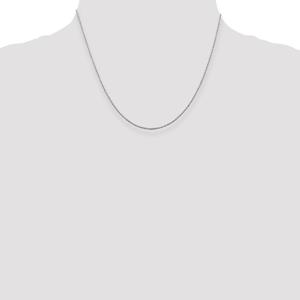 Sterlingsilber 1.3mm Loose Kordel Kette mit 2 Zoll Verlängerung. Halskette