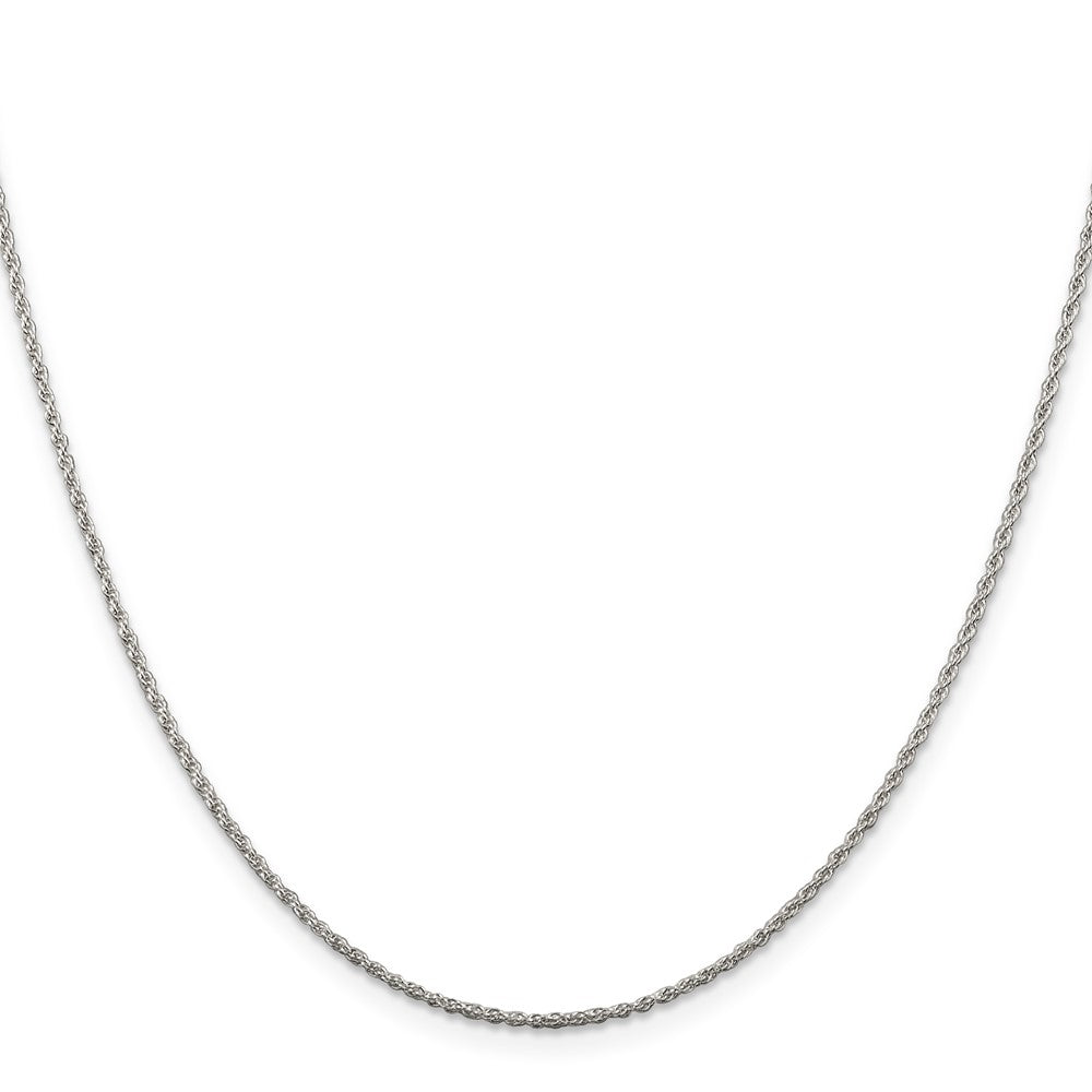 Sterlingsilber Rhodiniert 1.3mm Loose Kordel Kette mit A 2 Extention Halskette