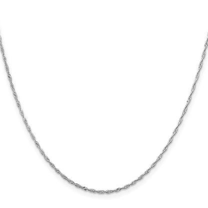 Sterlingsilber Rhodiniert 1.4mm Singapurkette Halskette