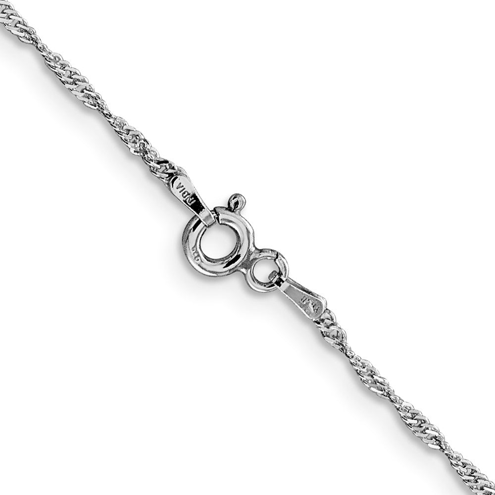Sterlingsilber Rhodiniert 1.4mm Singapurkette Halskette
