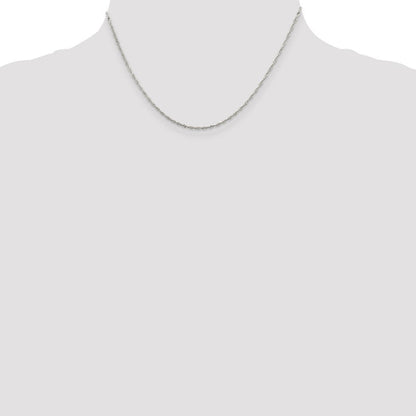 Sterlingsilber Rhodiniert 1.4mm Singapurkette Halskette
