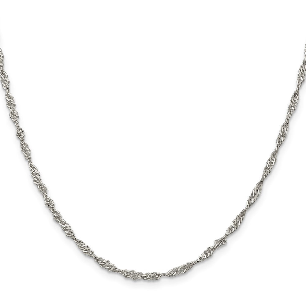 Sterlingsilber 2.25mm Singapurkette Halskette