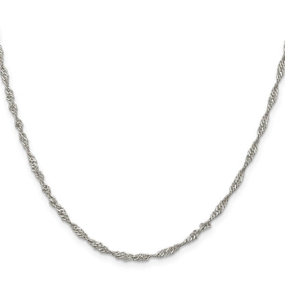 Sterlingsilber 2.25mm Singapurkette Halskette