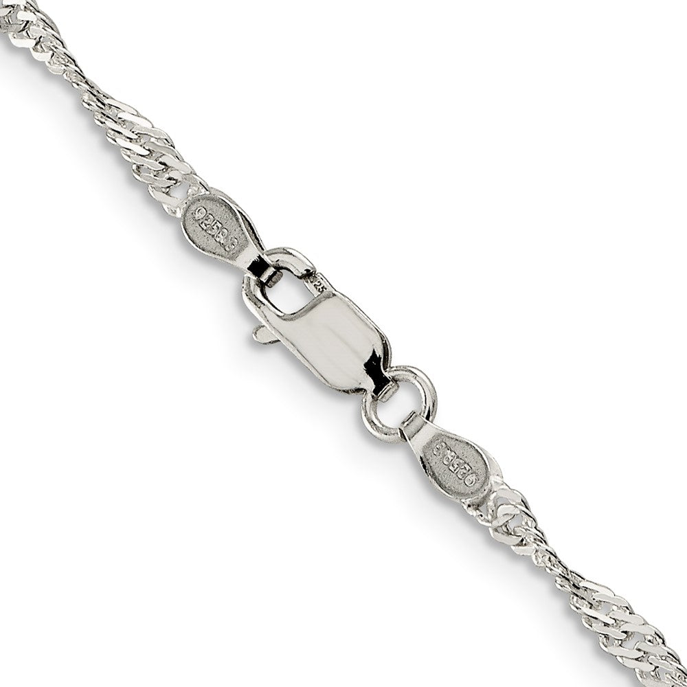Sterlingsilber 2.25mm Singapurkette Halskette