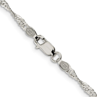Sterlingsilber 2.25mm Singapurkette Halskette