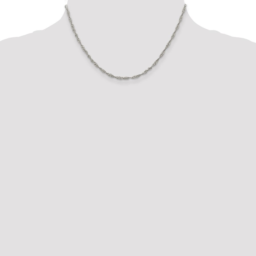 Sterlingsilber 2.25mm Singapurkette Halskette