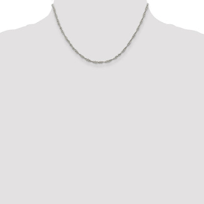 Sterlingsilber 2.25mm Singapurkette Halskette