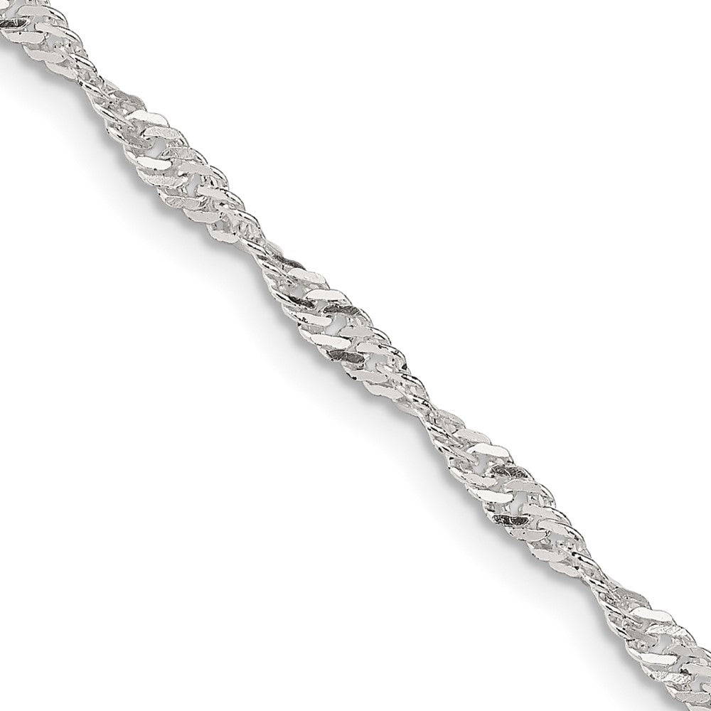 Sterlingsilber 2.25mm Singapurkette Halskette