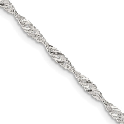 Sterlingsilber 2.25mm Singapurkette Halskette
