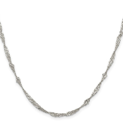 Sterlingsilber 3mm Singapurkette Halskette