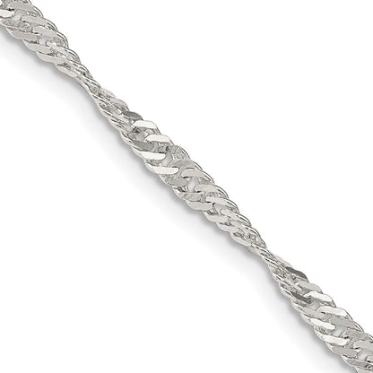 Sterlingsilber 3mm Singapurkette Halskette