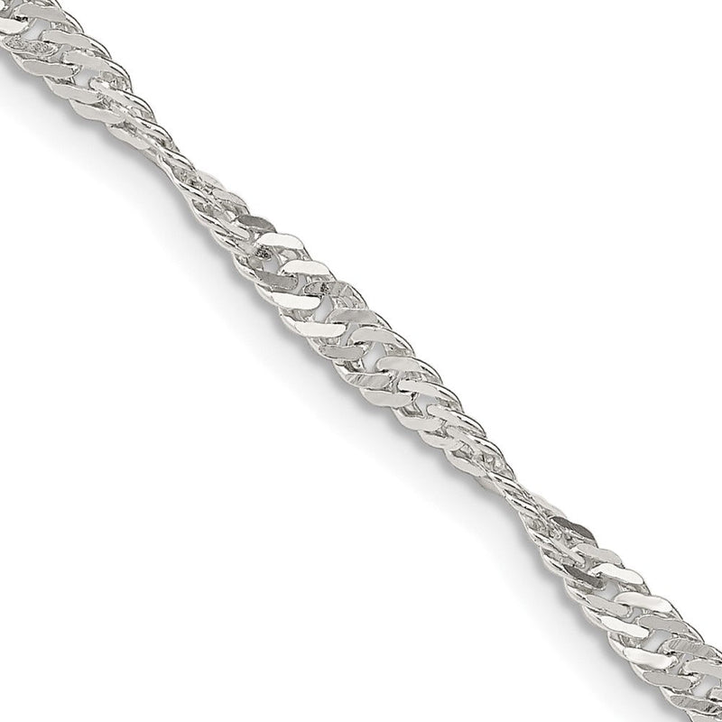 Sterlingsilber 3mm Singapurkette Halskette