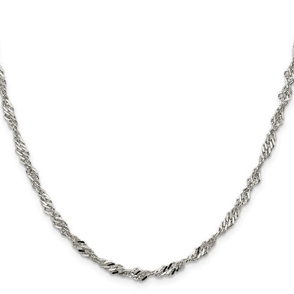 Sterlingsilber 3.5mm Singapurkette Halskette