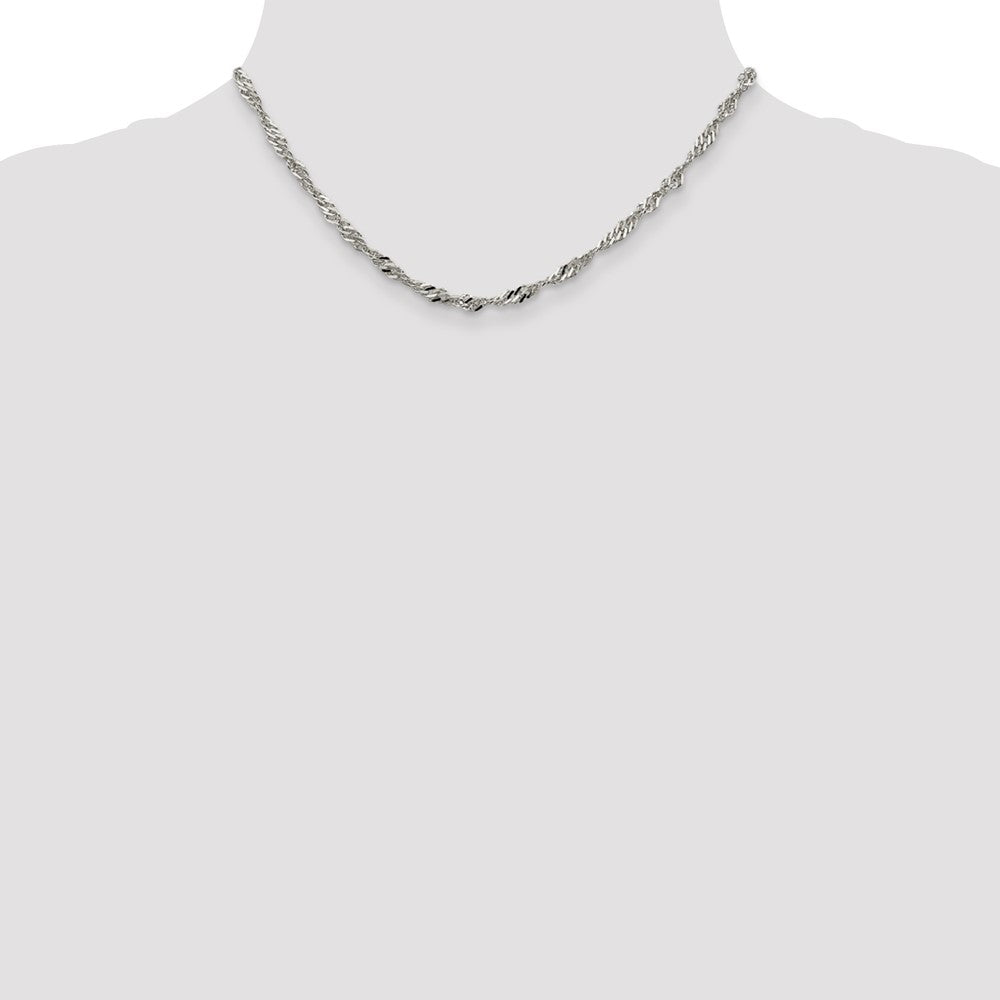Sterlingsilber 3.5mm Singapurkette Halskette