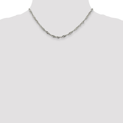 Sterlingsilber 3.5mm Singapurkette Halskette
