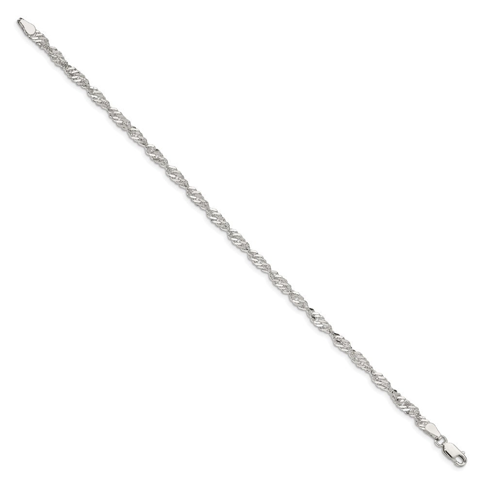 Sterlingsilber 3.5mm Singapurkette Gliederarmband