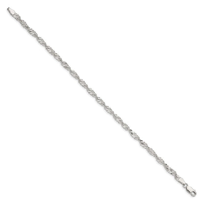 Sterlingsilber 3.5mm Singapurkette Gliederarmband