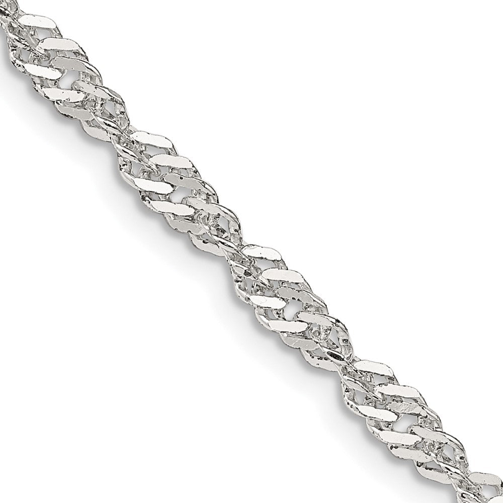 Sterlingsilber 3.5mm Singapurkette Halskette
