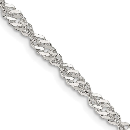 Sterlingsilber 3.5mm Singapurkette Halskette