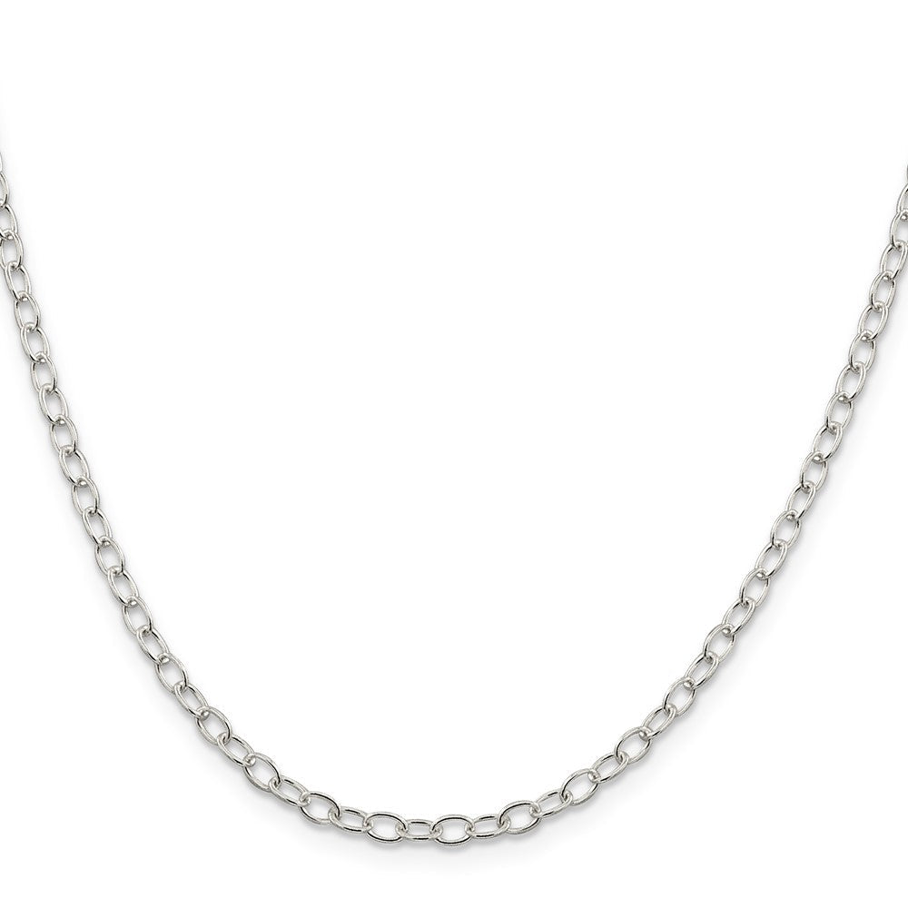 Sterlingsilber 3.4mm Oval Ankerkette Halskette