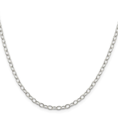 Sterlingsilber 3.4mm Oval Ankerkette Halskette