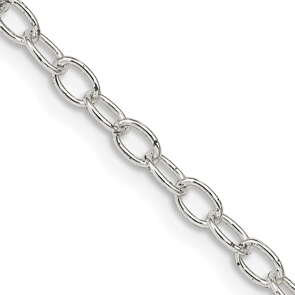 Sterlingsilber 3.4mm Oval Ankerkette Halskette