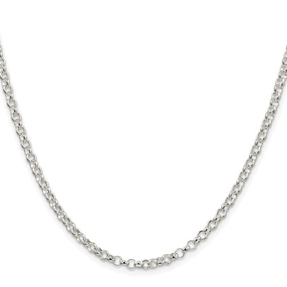 Sterlingsilber Rhodiniert 3.5mm Erbs Kette
