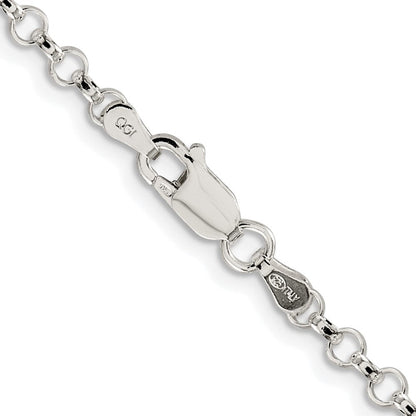 Sterlingsilber Rhodiniert 3.5mm Erbs Kette