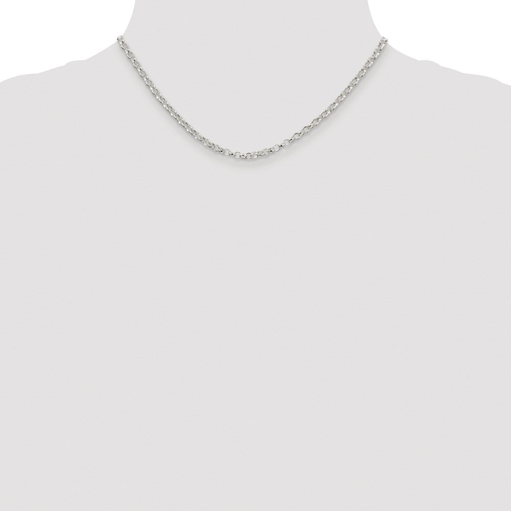 Sterlingsilber Rhodiniert 3.5mm Erbs Kette