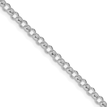 Sterlingsilber Rhodiniert 3.5mm Erbs Kette