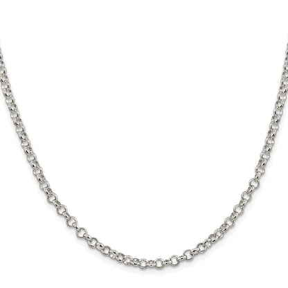 Sterlingsilber Rhodiniert 4mm Erbs Kette