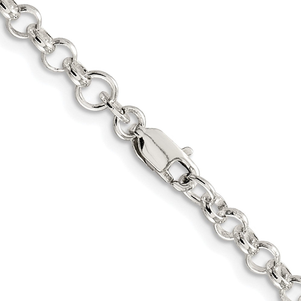 Sterlingsilber Rhodiniert 4mm Erbs Kette