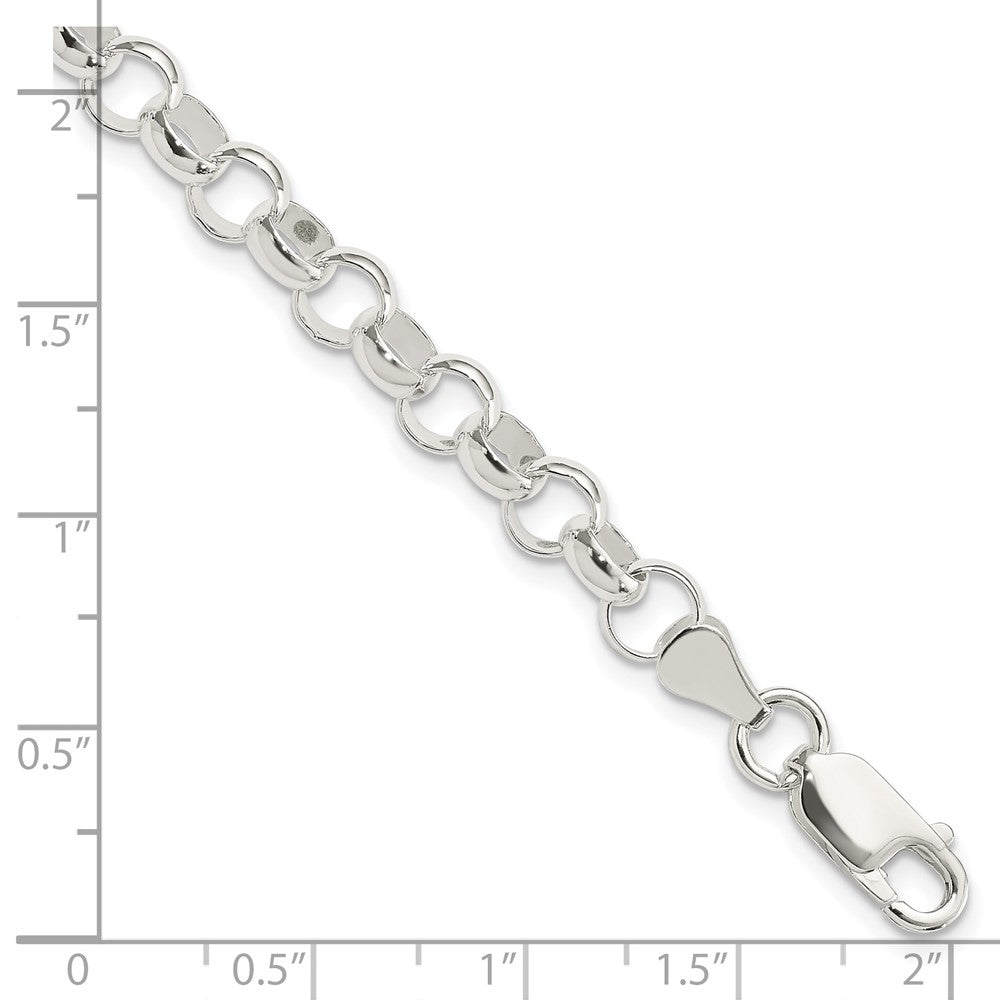 Sterlingsilber 6.0mm Erbs Licht Gliederarmband
