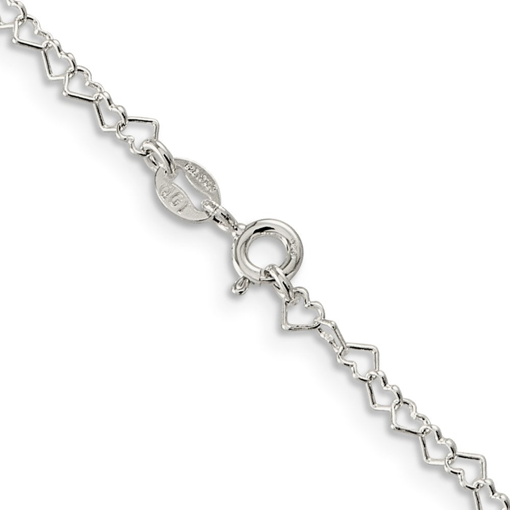 Sterlingsilber 3.5mm Fantasie Herz Glieder Halskette